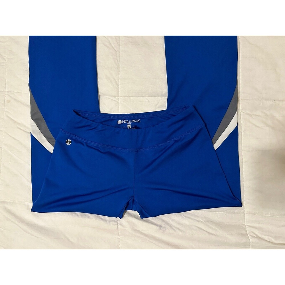 Holloway Girls Aerial Pant #229973 Girls Size M Medium Cheer Track Blue White - Picture 5 of 9